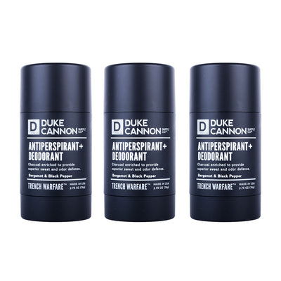 Trench Warfare Antiperspirant + Deodorant (Bergamot & Black Pepper)