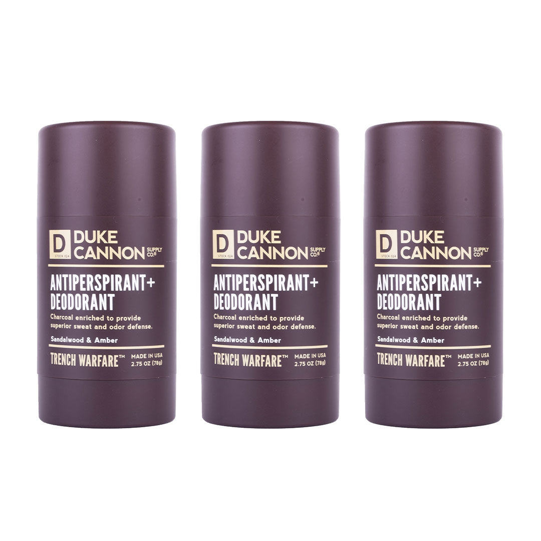 Trench Warfare Antiperspirant + Deodorant (Sandalwood & Amber) - Free Gift