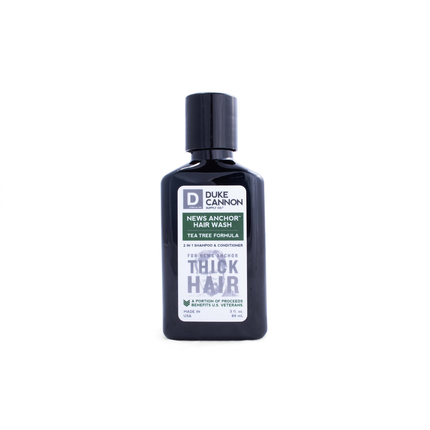 News Anchor Tea Tree 2-in-1 Hair Wash - Travel Size - Duke Cannon