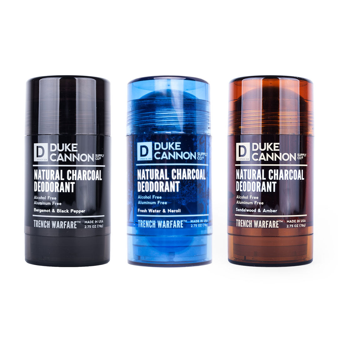 Trench Warfare Natural Charcoal Deodorant Variety Pack