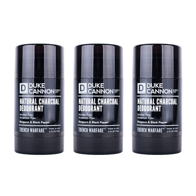 Trench Warfare Natural Charcoal Deodorant (Bergamot & Black Pepper)