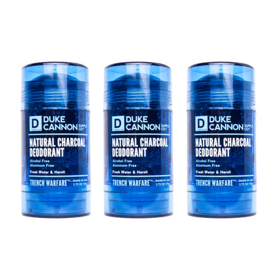 Trench Warfare Natural Charcoal Deodorant (Fresh Water & Neroli)